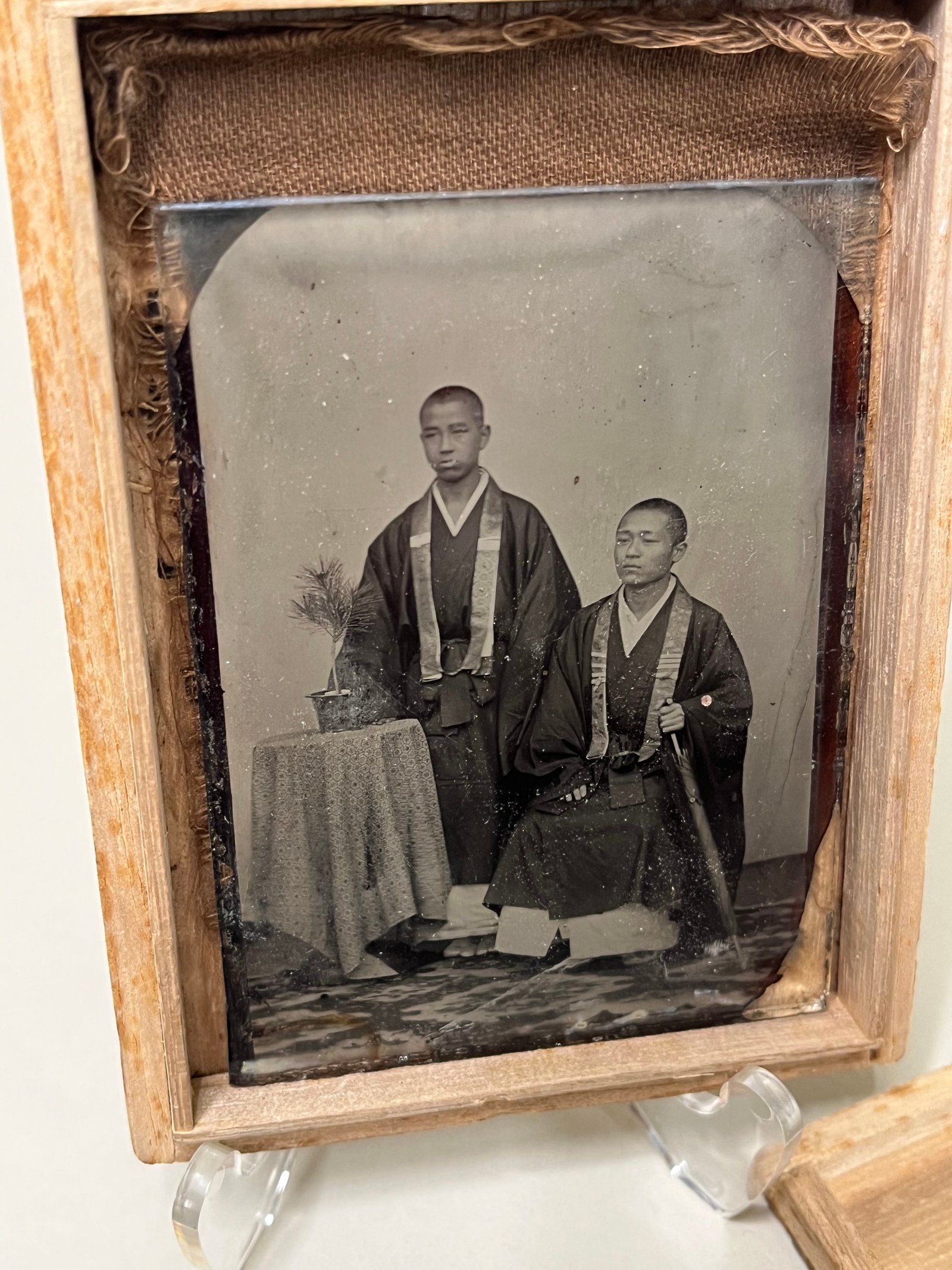 Ambrotype Japan - Ère Meiji - Portraits de Moines/Monks (Temple Renge-ji) vue 4